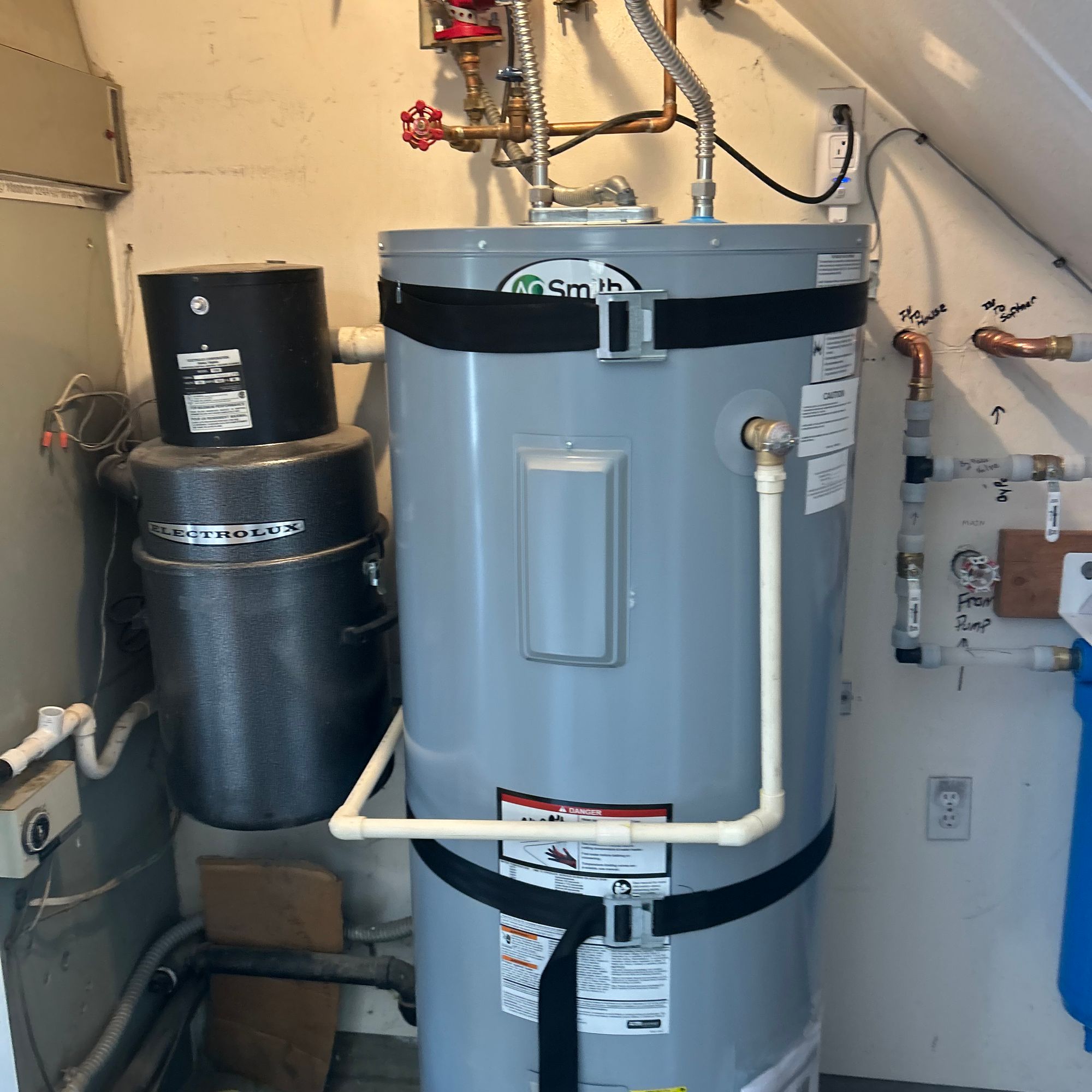 Utility room plumbing